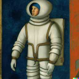 an astronaut, painting from the 15th century generated by DALL·E 2